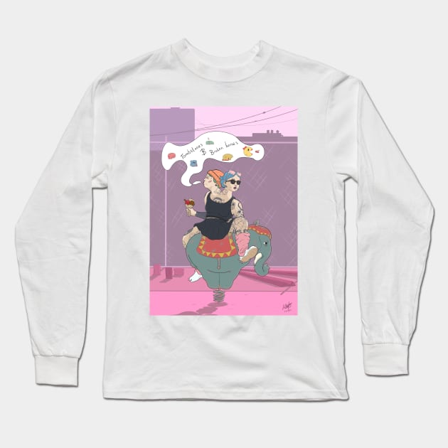 Ice Cream & Cigarettes pt.3: Cherry & Chocolate Long Sleeve T-Shirt by Witches Get Stitches